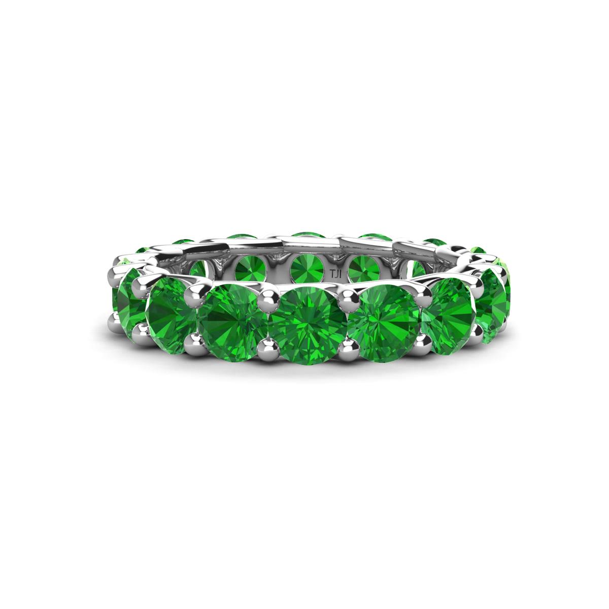 Laida 4.00 mm Green Garnet Eternity Band 