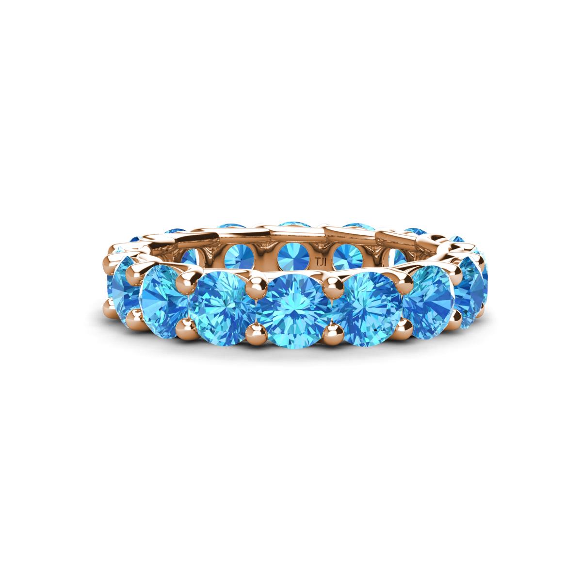 Laida 4.00 mm Blue Topaz Eternity Band 