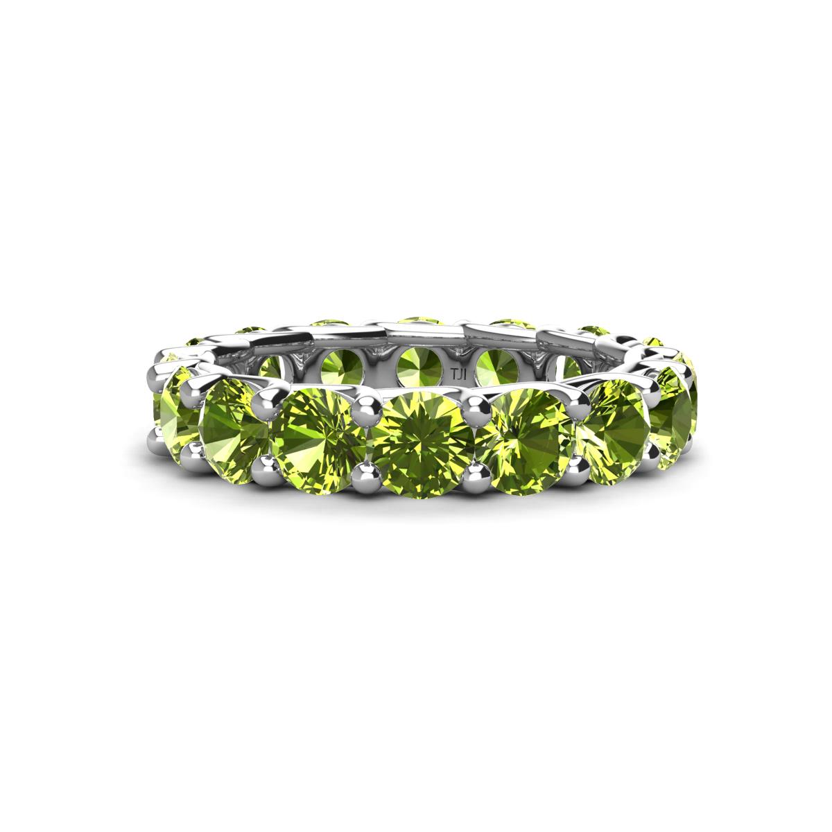Laida 4.00 mm Peridot Eternity Band 