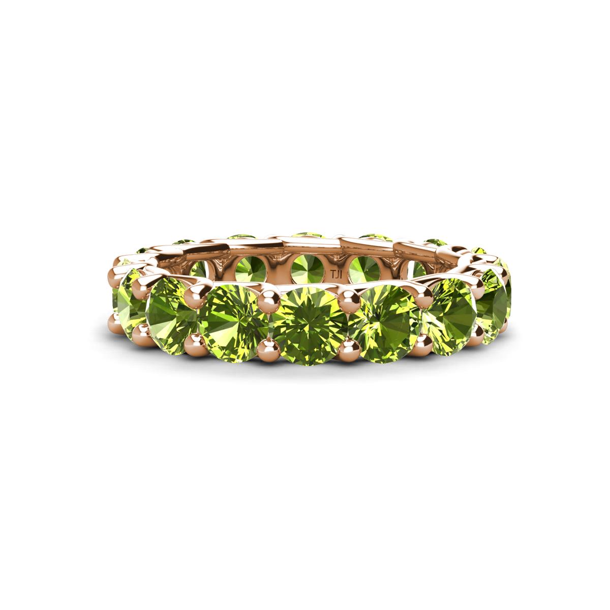 Laida 4.00 mm Peridot Eternity Band 