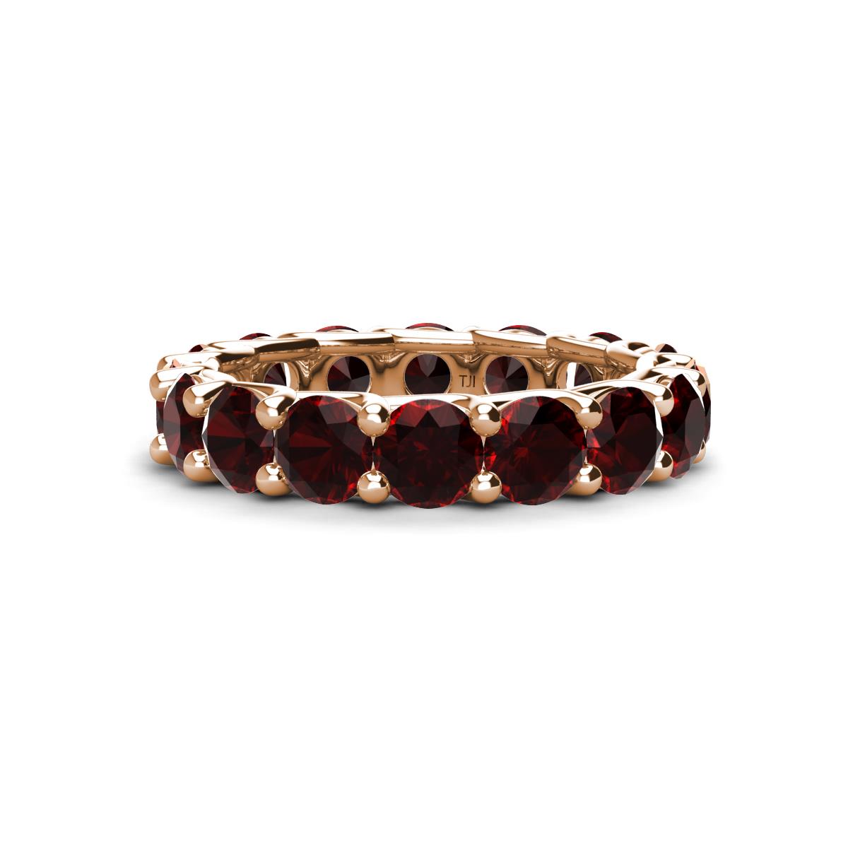 Laida 4.00 mm Red Garnet Eternity Band 