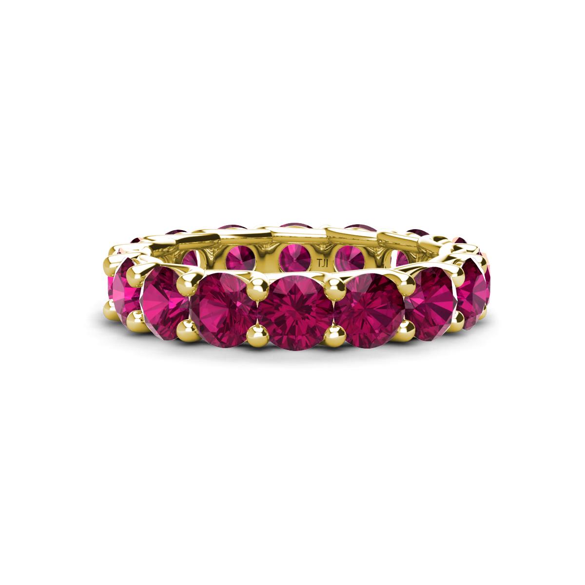 Laida 4.00 mm Rhodolite Garnet Eternity Band 