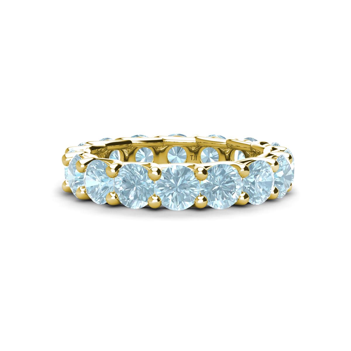 Laida 4.00 mm Aquamarine Eternity Band 