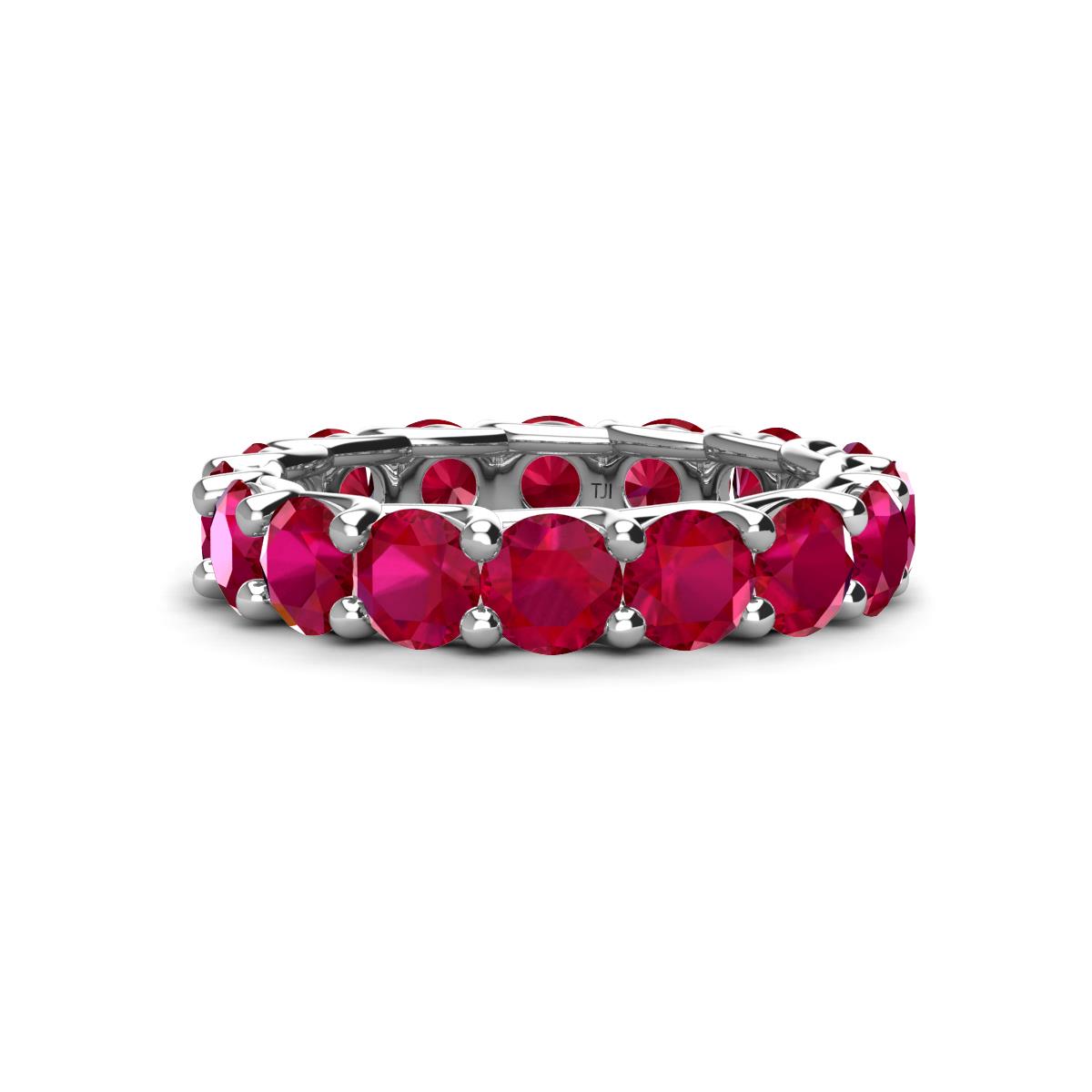 Laida 4.00 mm Ruby Eternity Band 