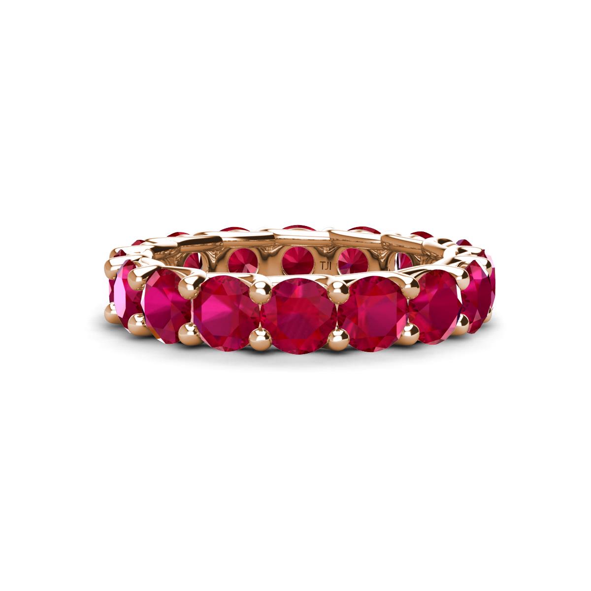 Laida 4.00 mm Ruby Eternity Band 