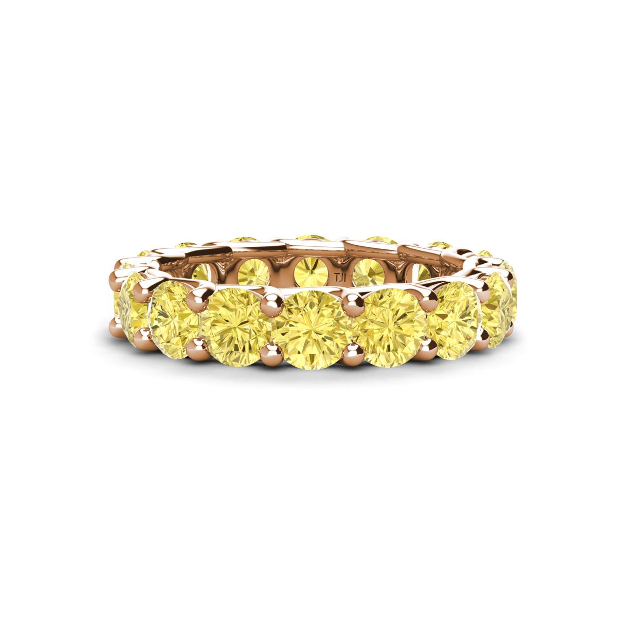 Laida 4.00 mm Yellow Sapphire Eternity Band 