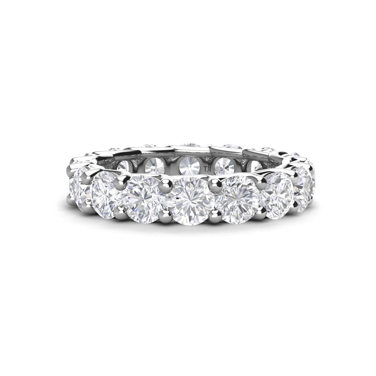 Laida 4.00 mm White Sapphire Eternity Band 