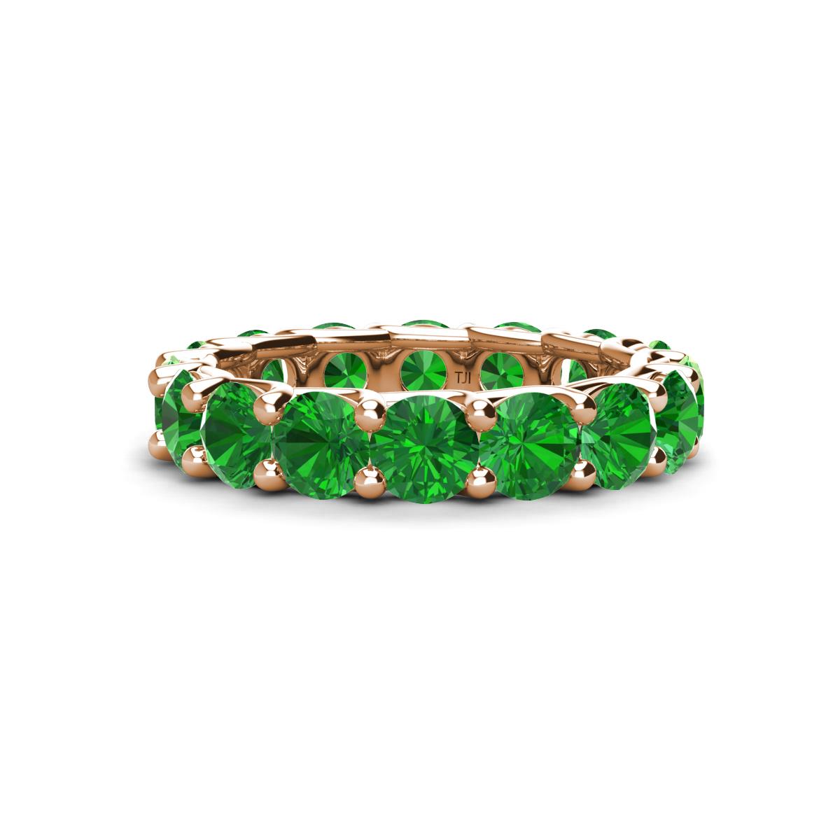Laida 4.00 mm Green Garnet Eternity Band 