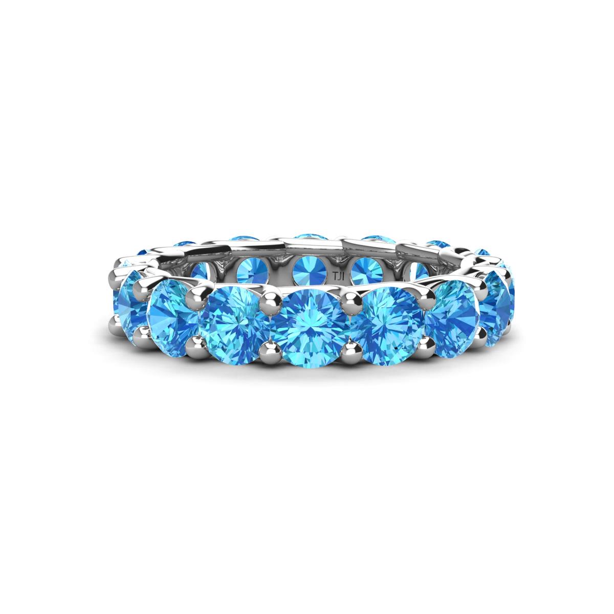 Laida 4.00 mm Blue Topaz Eternity Band 