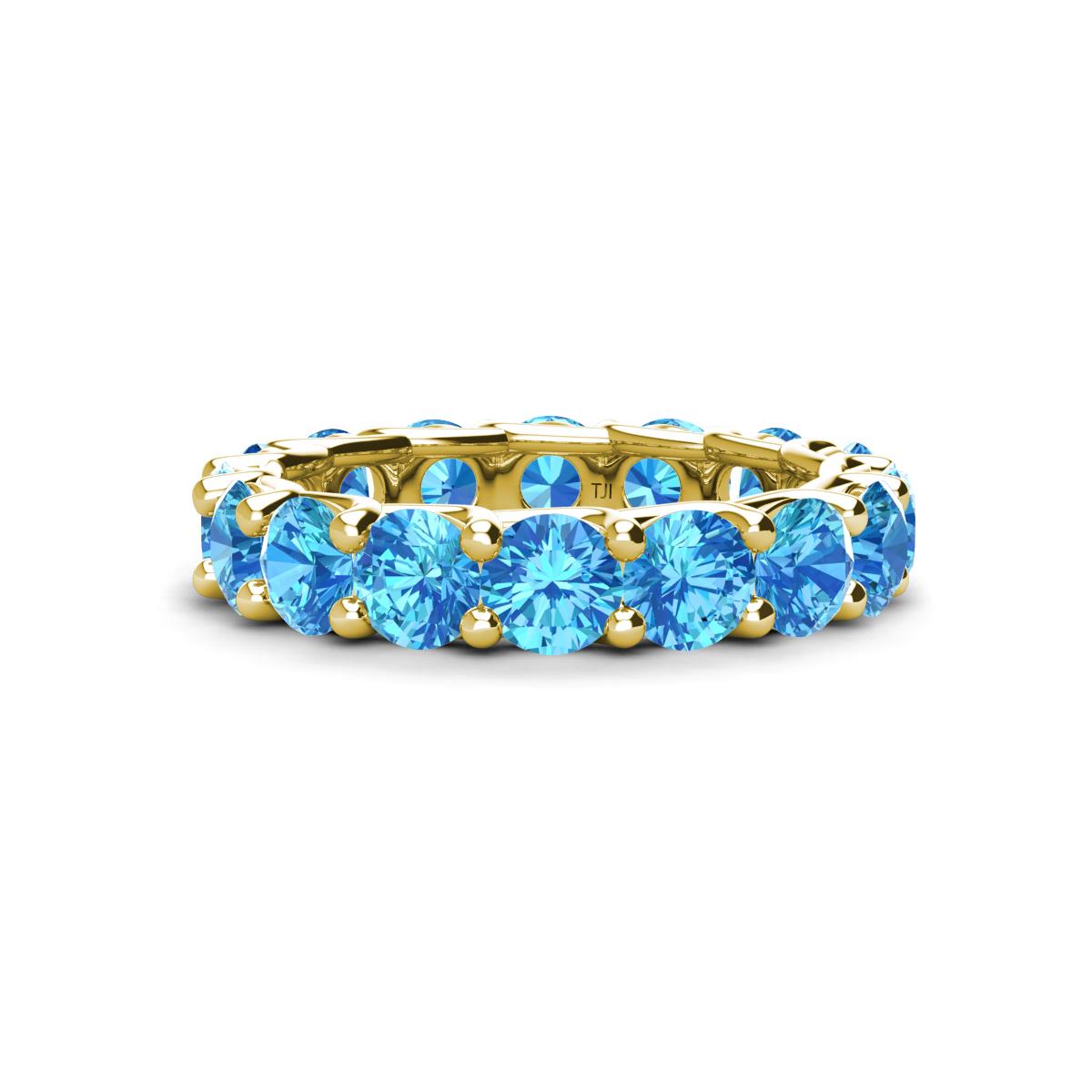 Laida 4.00 mm Blue Topaz Eternity Band 