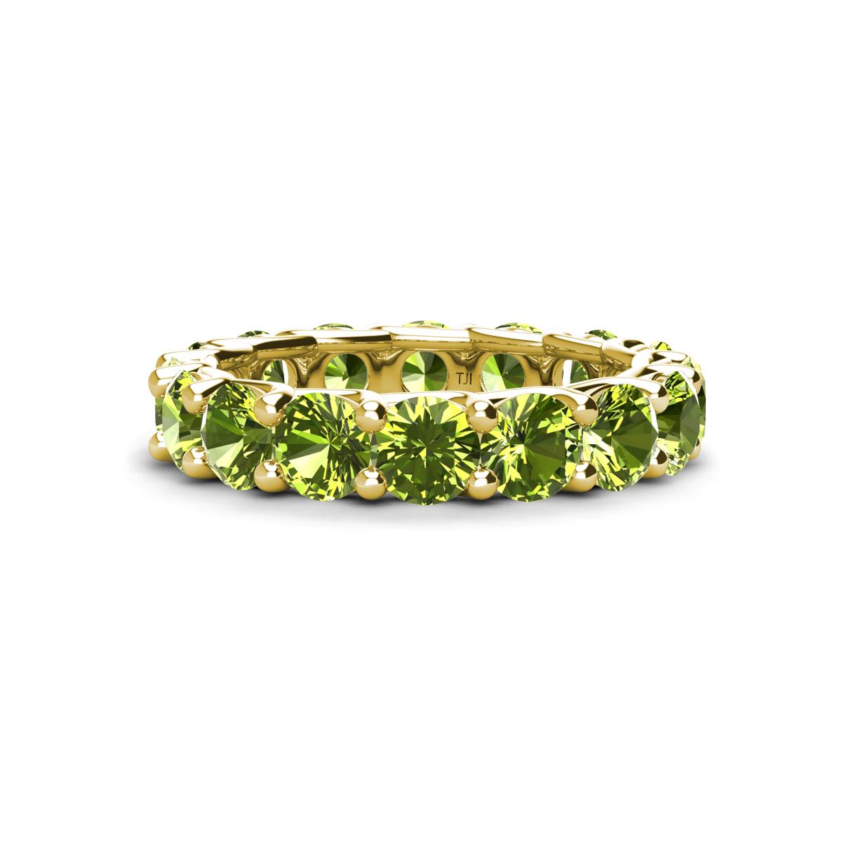 Laida 4.00 mm Peridot Eternity Band 