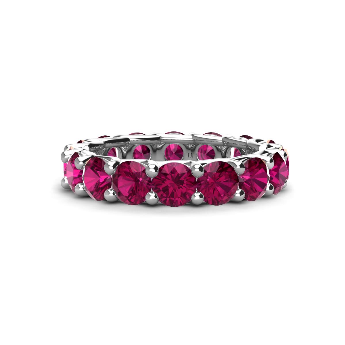 Laida 4.00 mm Rhodolite Garnet Eternity Band 