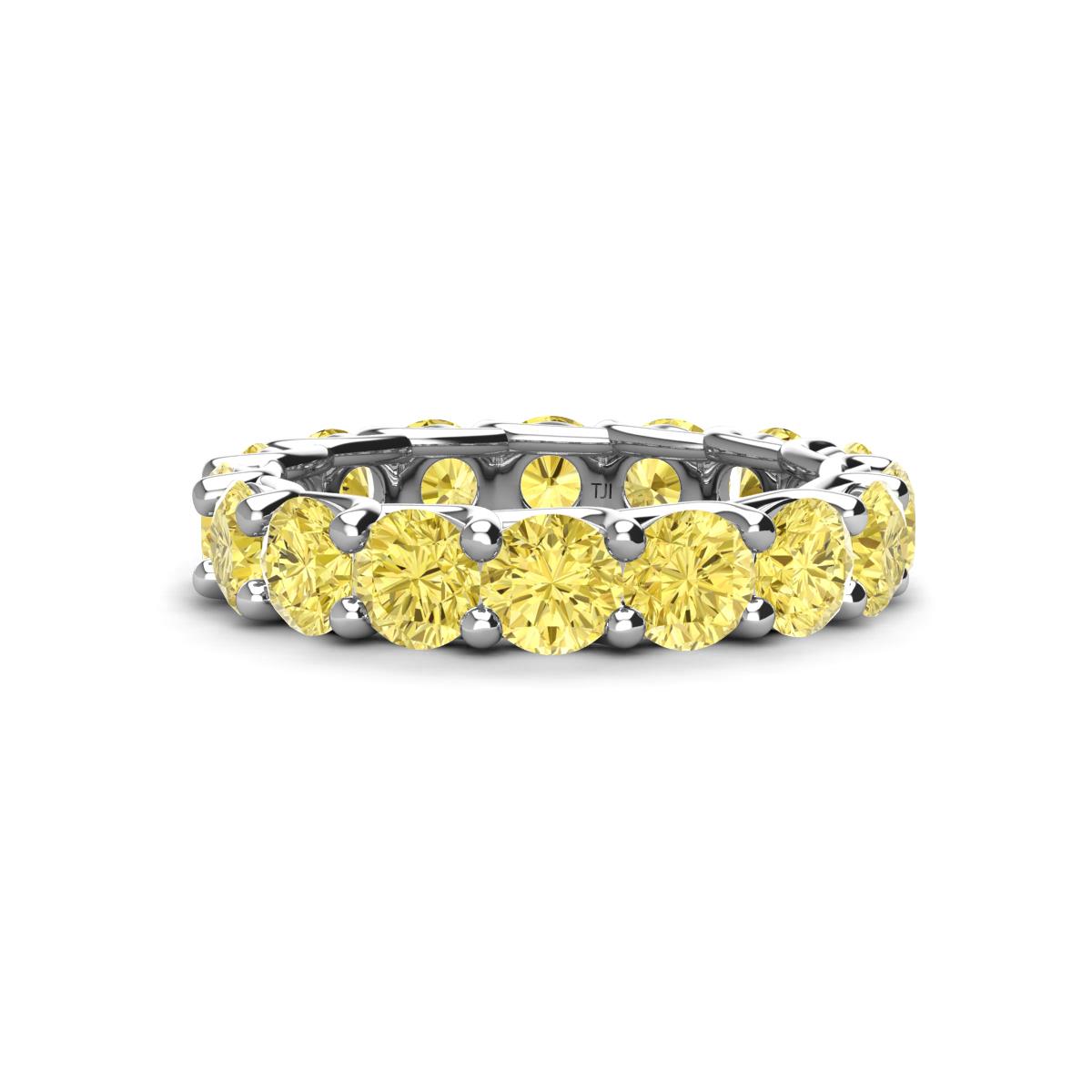 Laida 4.00 mm Yellow Sapphire Eternity Band 