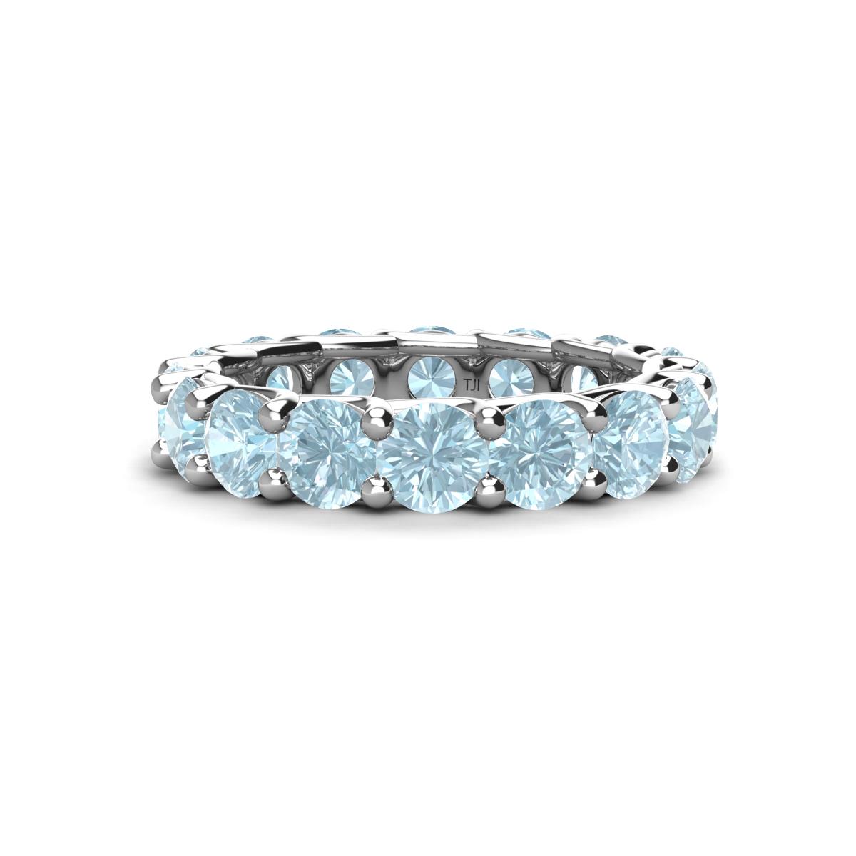 Laida 4.00 mm Aquamarine Eternity Band 