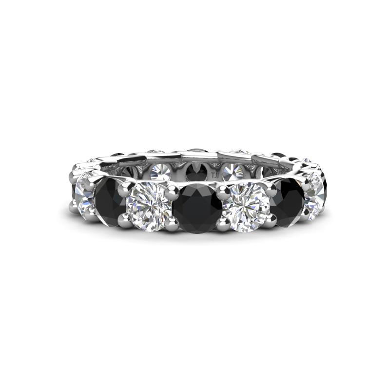 Laida 4.16 ctw (4.00 mm)Black and White Diamond Eternity Band 
