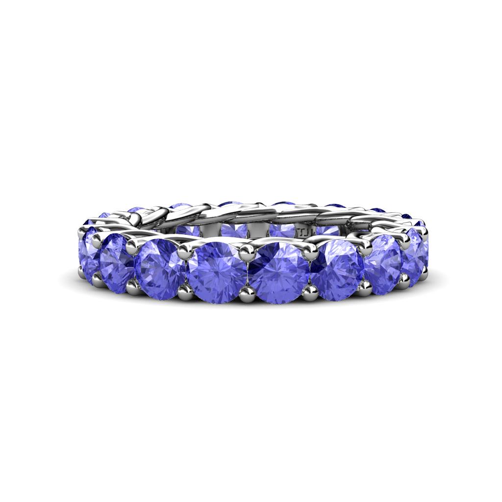 Lucida 4.00 mm Round Tanzanite U Prong Eternity Band 