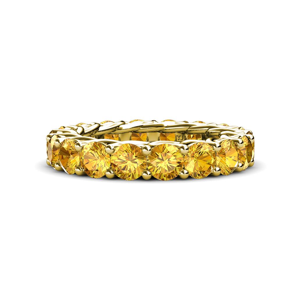 Lucida 4.00 mm Round Citrine U Prong Eternity Band 