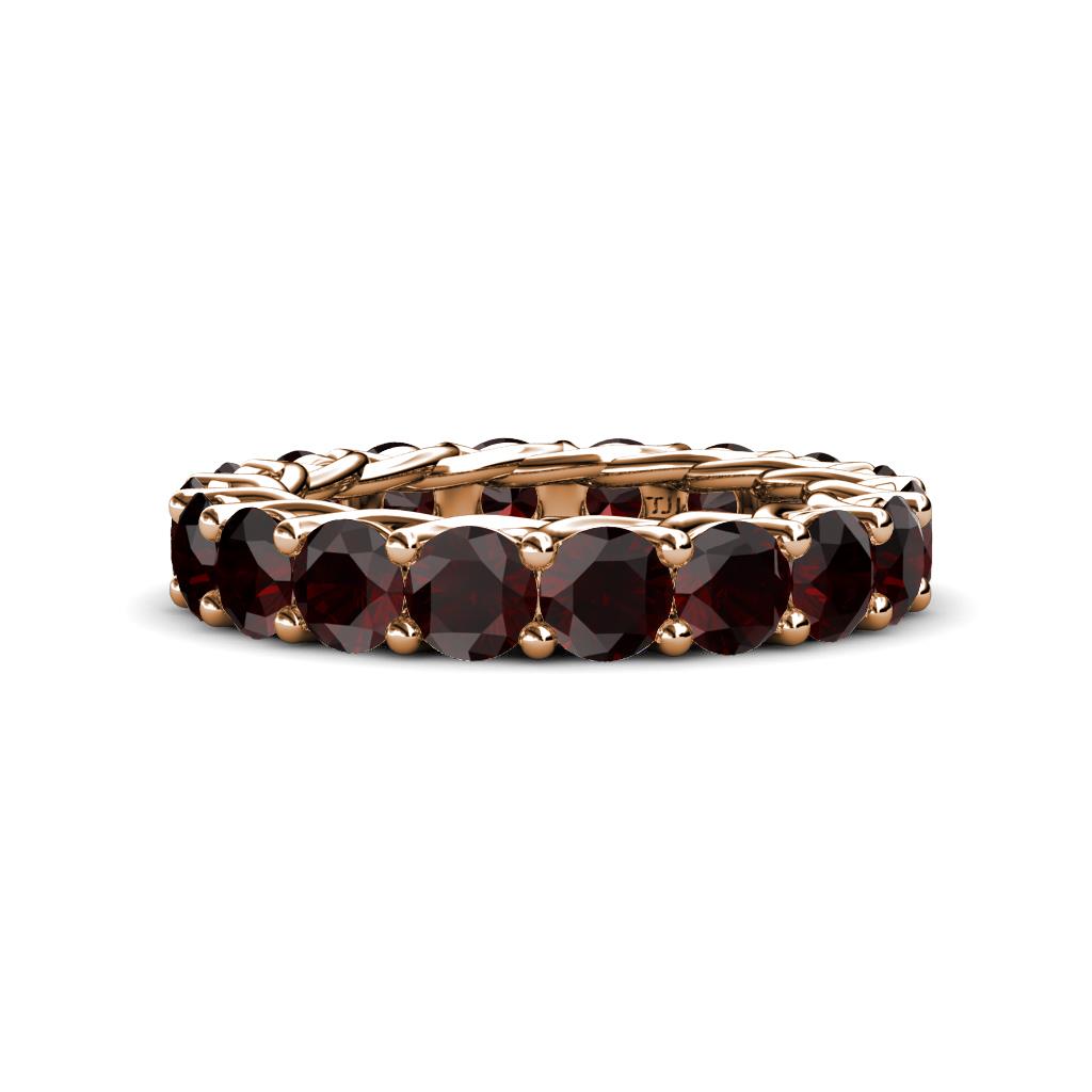 Lucida 4.00 mm Round Red Garnet U Prong Eternity Band 