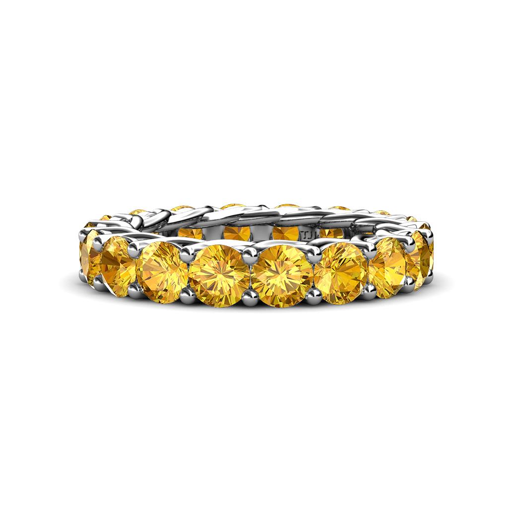Lucida 4.00 mm Round Citrine U Prong Eternity Band 
