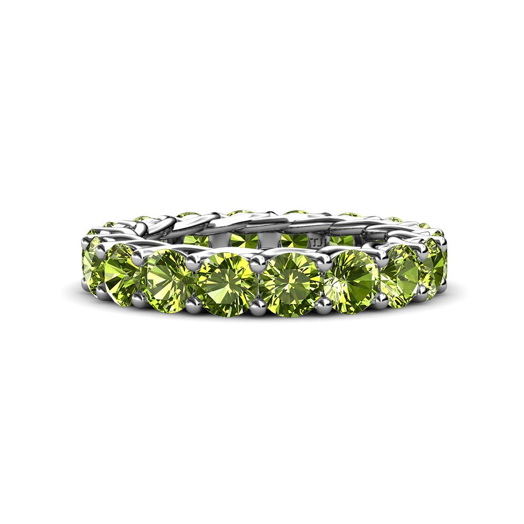 Lucida 4.00 mm Round Peridot U Prong Eternity Band 