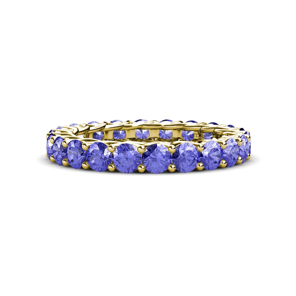 Lucida 3.40 mm Round Tanzanite U Prong Eternity Band 