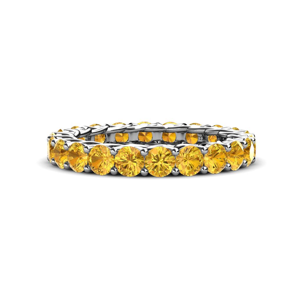 Lucida 3.40 mm Round Citrine U Prong Eternity Band 
