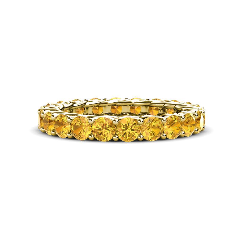 Lucida 3.40 mm Round Citrine U Prong Eternity Band 