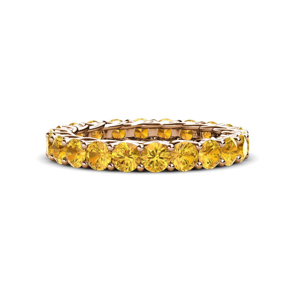 Lucida 3.40 mm Round Citrine U Prong Eternity Band 