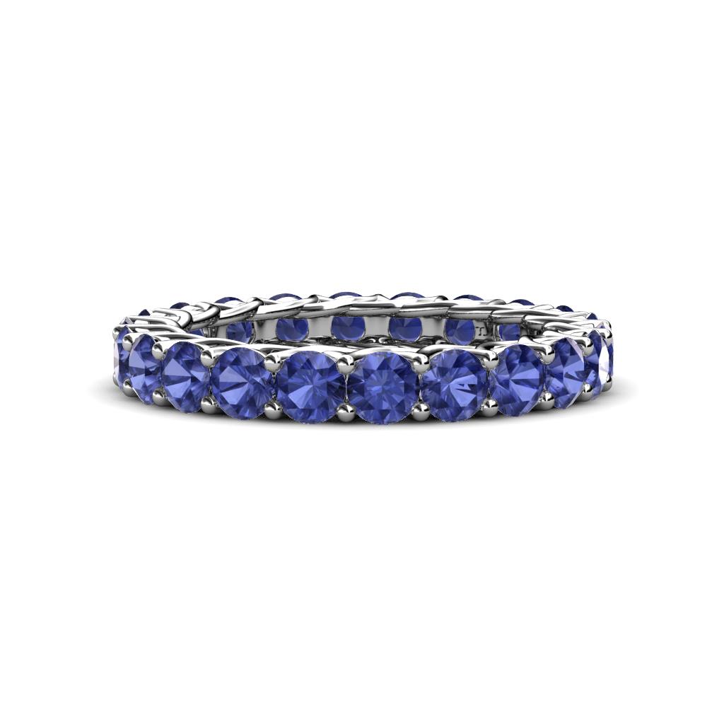 Lucida 3.40 mm Round Iolite U Prong Eternity Band 
