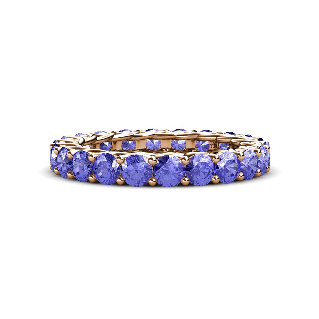 Lucida 3.40 mm Round Tanzanite U Prong Eternity Band 
