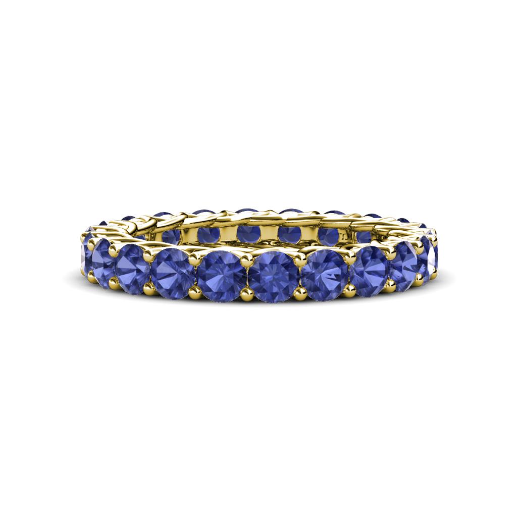 Lucida 3.40 mm Round Iolite U Prong Eternity Band 