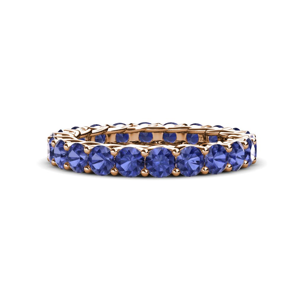 Lucida 3.40 mm Round Iolite U Prong Eternity Band 