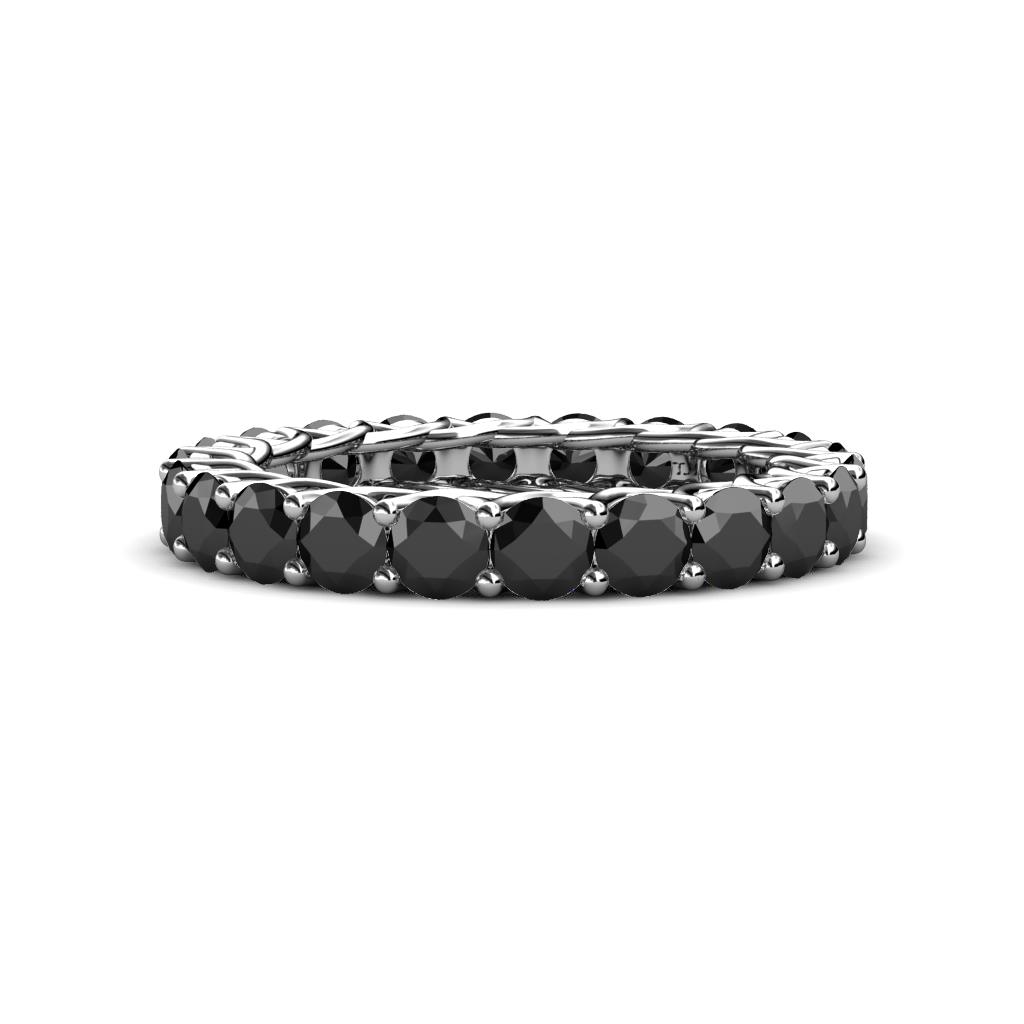 Lucida 3.40 mm Round Black Diamond U Prong Eternity Band 