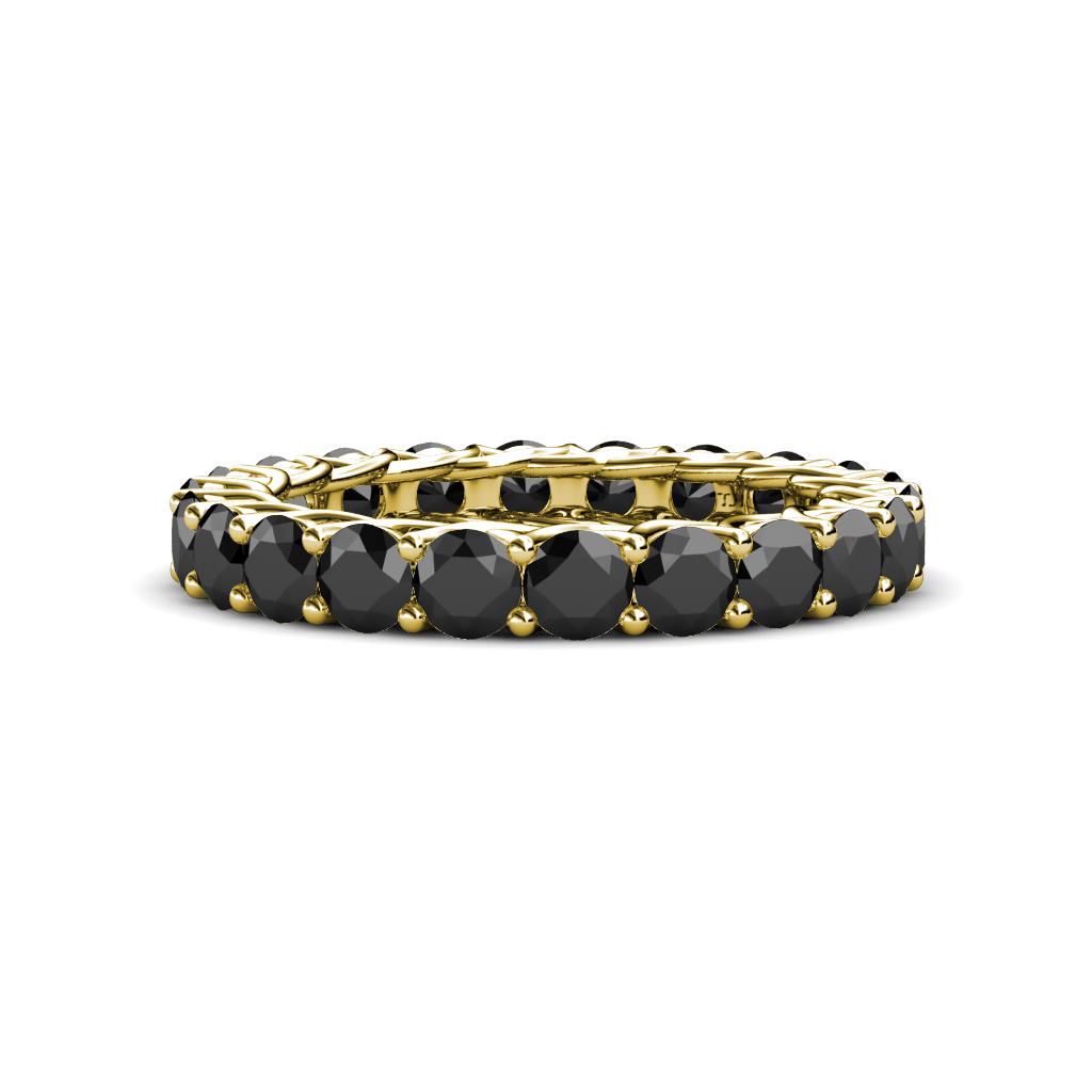 Lucida 3.40 mm Round Black Diamond U Prong Eternity Band 