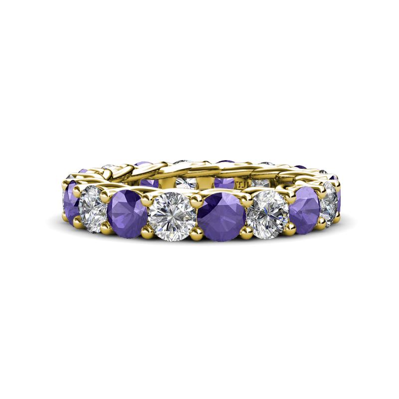 Lucida 4.00 mm Iolite and Diamond Eternity Band 