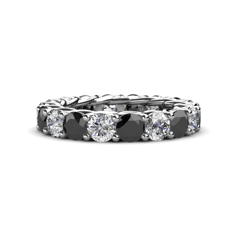 Lucida 4.00 mm Black and White Diamond Eternity Band 