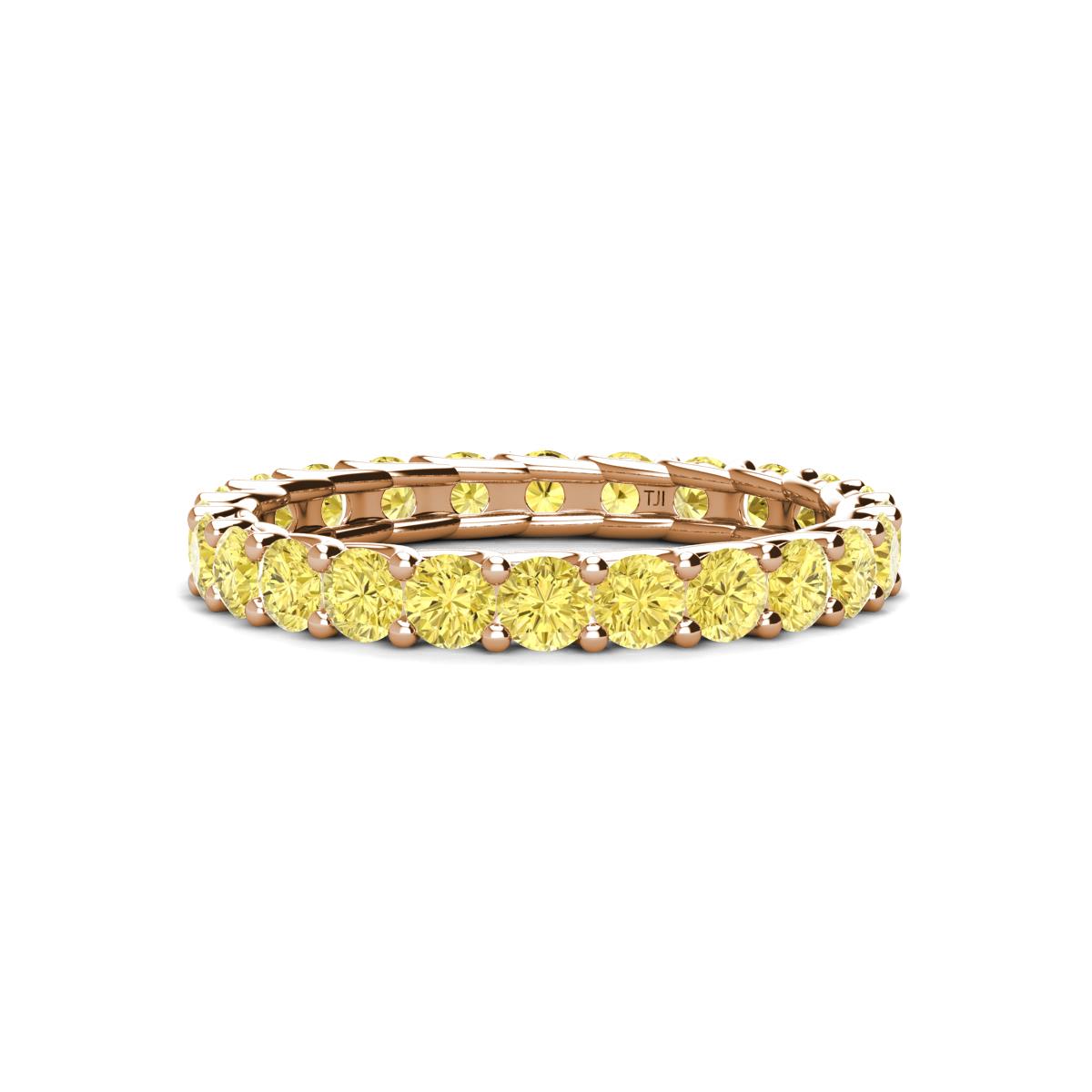 Laida 3.00 mm Yellow Sapphire Eternity Band 