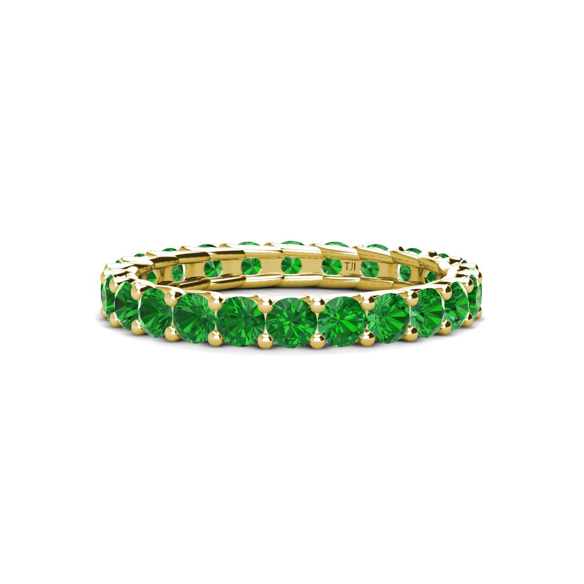 Laida 3.00 mm Green Garnet Eternity Band 
