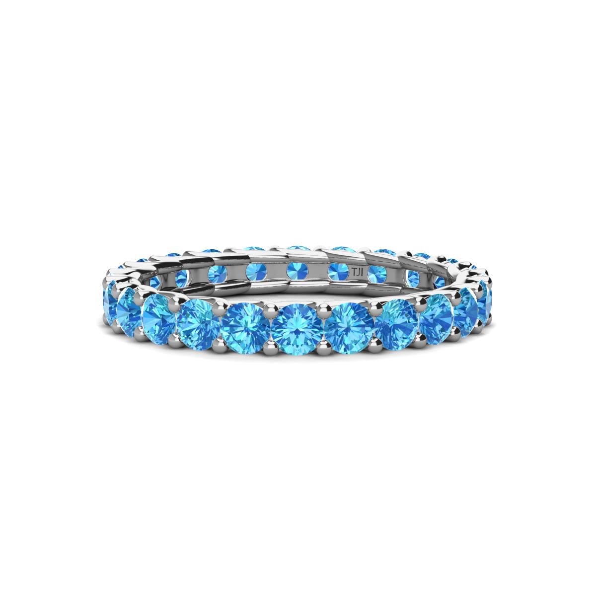 Laida 3.00 mm Blue Topaz Eternity Band 