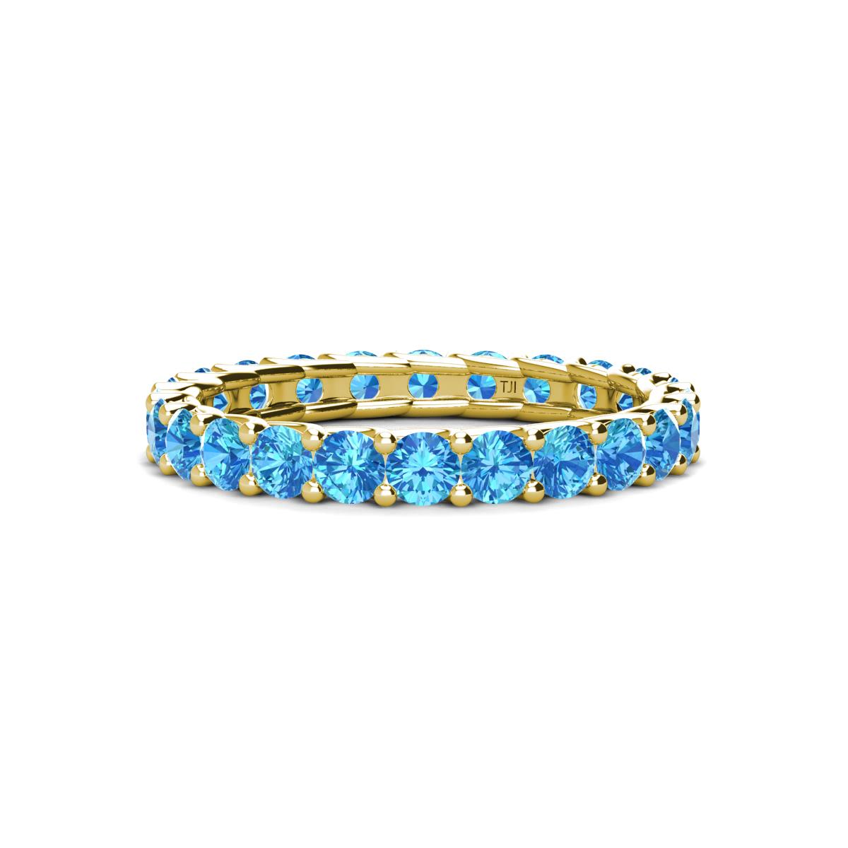 Laida 3.00 mm Blue Topaz Eternity Band 