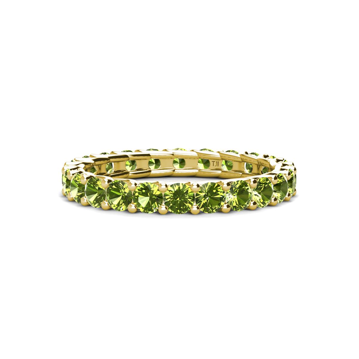 Laida 3.00 mm Peridot Eternity Band 