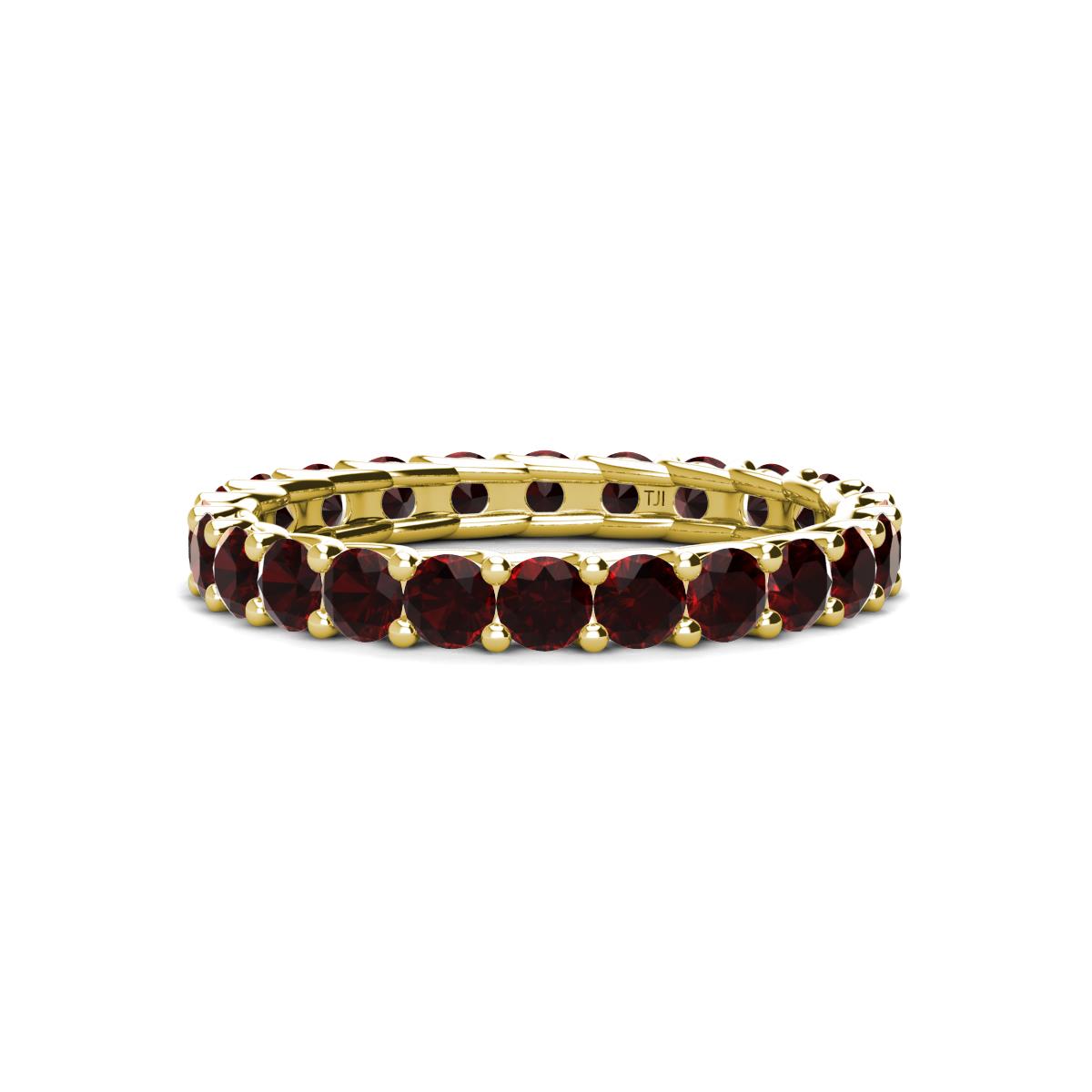 Laida 3.00 mm Red Garnet Eternity Band 