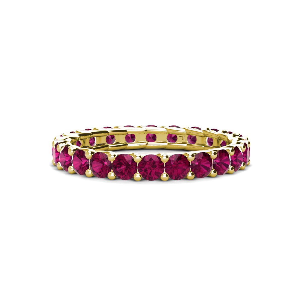 Laida 3.00 mm Rhodolite Garnet Eternity Band 