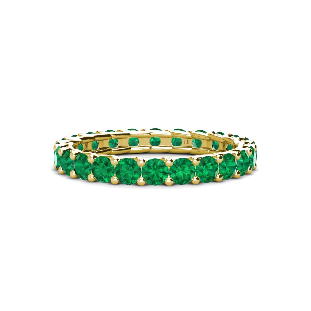 Laida 3.00 mm Emerald Eternity Band 