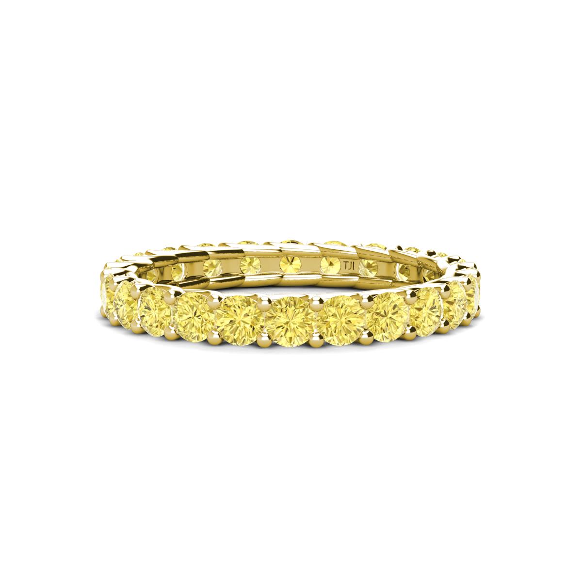 Laida 3.00 mm Yellow Sapphire Eternity Band 