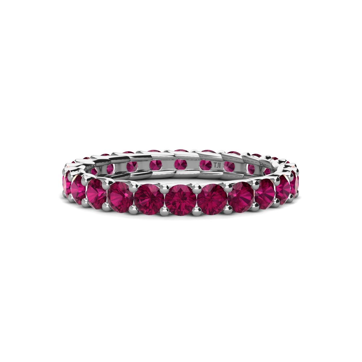 Laida 3.00 mm Rhodolite Garnet Eternity Band 