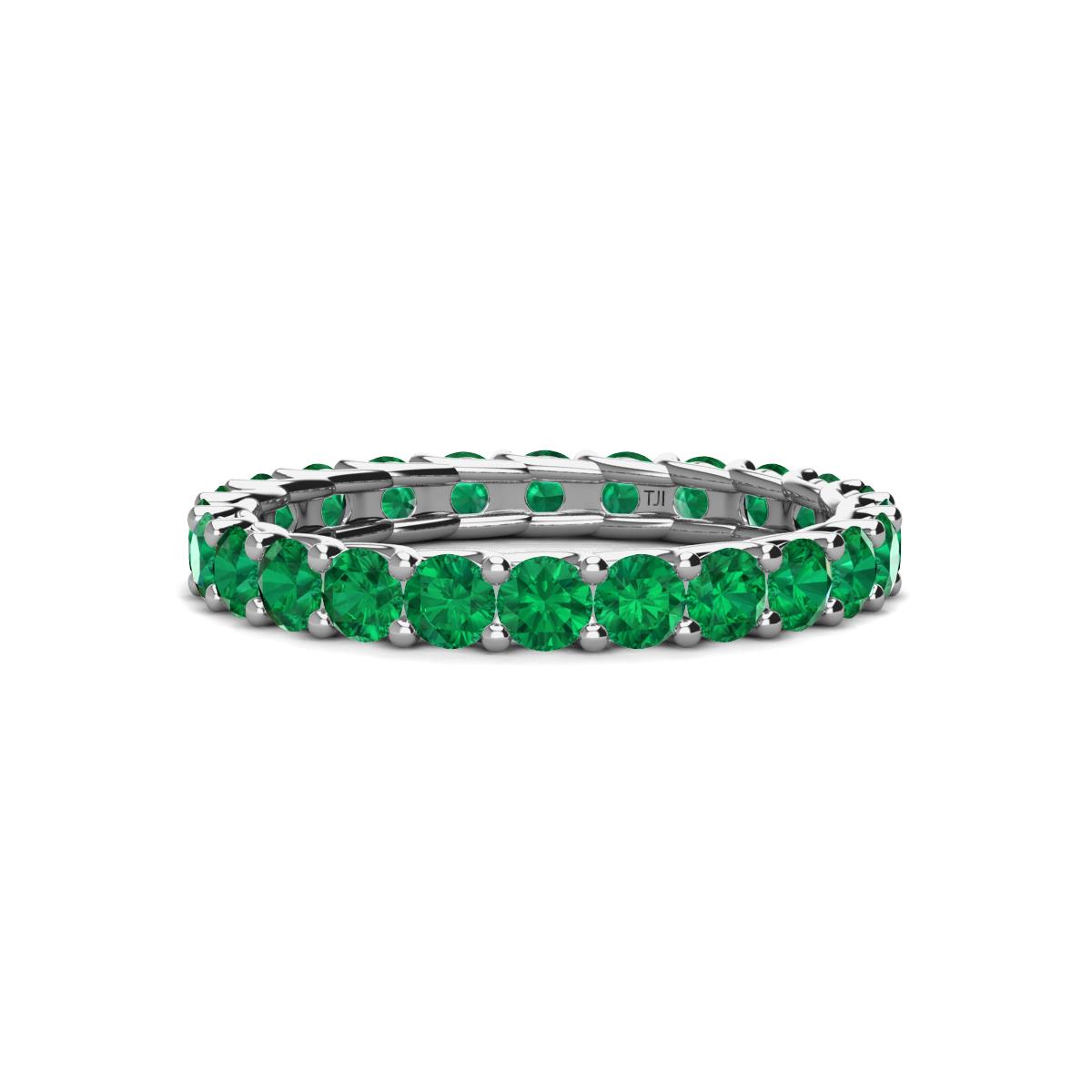 Laida 3.00 mm Emerald Eternity Band 