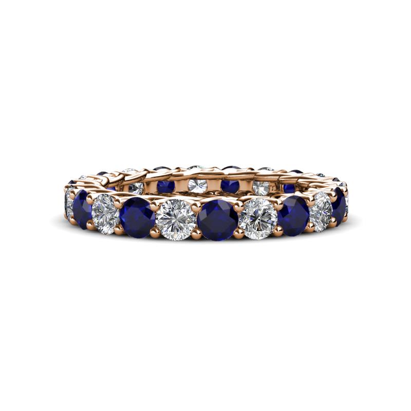 Lucida 3.40 mm Blue Sapphire and Diamond Eternity Band 