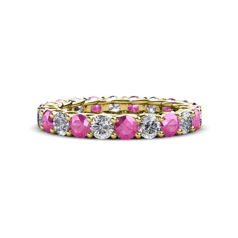 Lucida 3.40 mm Pink Sapphire and Diamond Eternity Band 