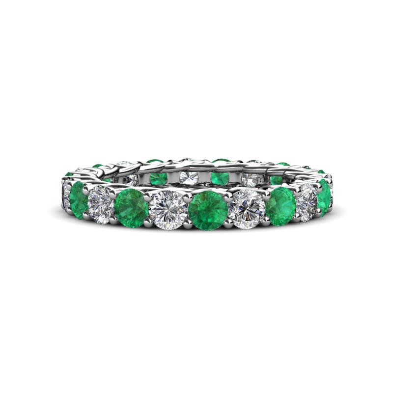 Lucida 3.40 mm Emerald and Diamond Eternity Band 
